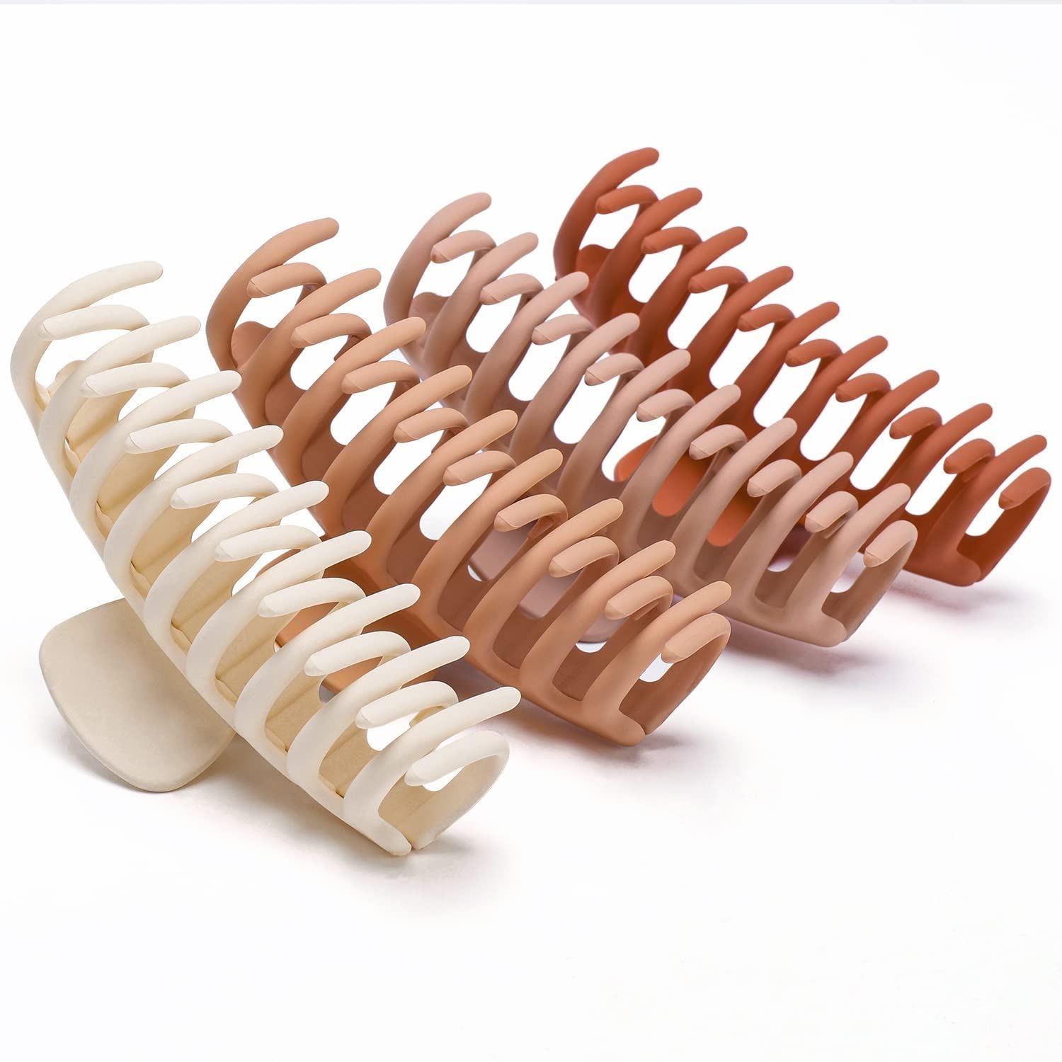 4 Pack Large Hair Claw Clips for Women - Non-Slip Strong Hold French Style Hair Clips for Thick Hair | Perfect for Updos, Ponytails & Everyday Hairstyles
