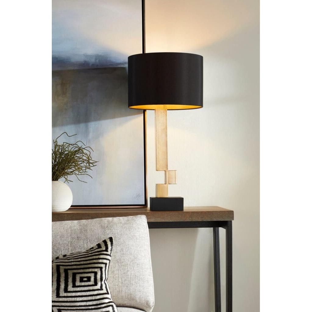 Cyan Design 10985 Rendezvous Table Lamp - Black & Gold Finish for Living Room, Bedroom, or Office Decor