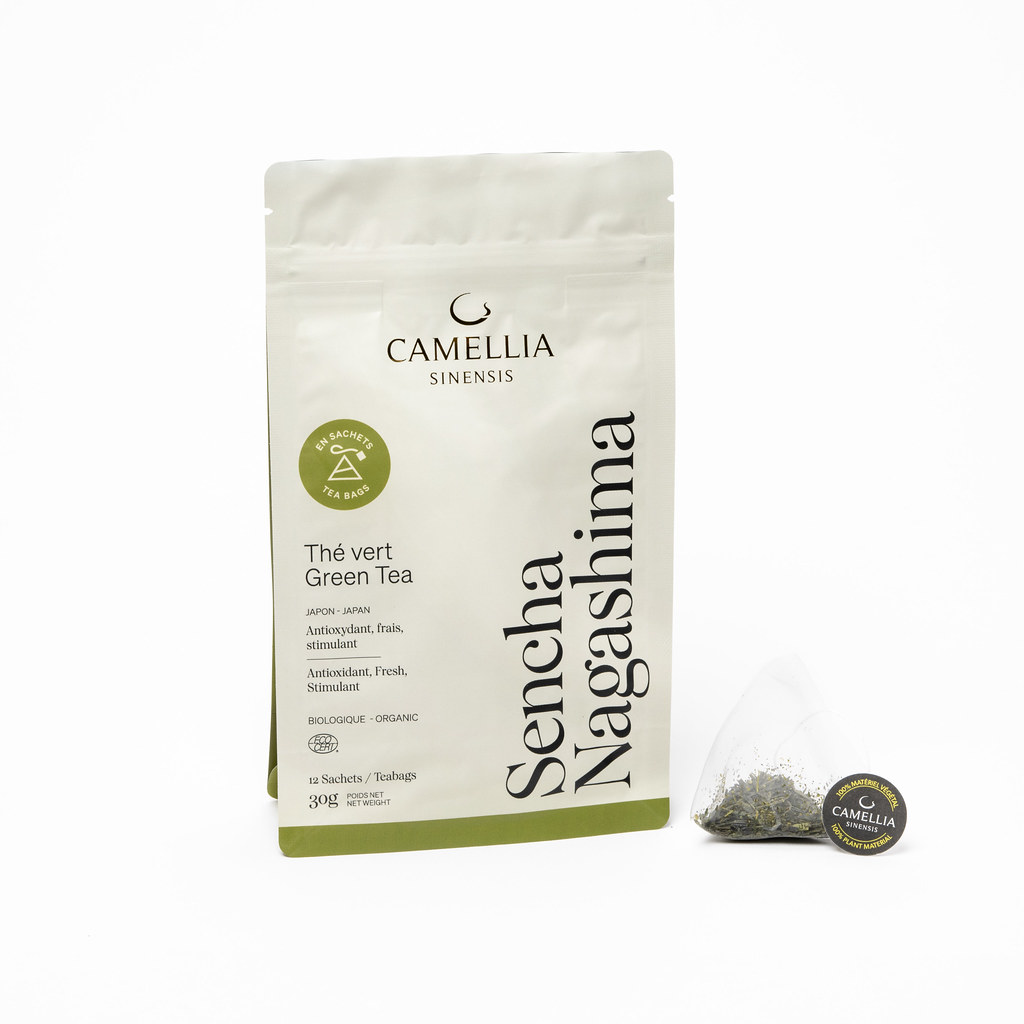 Organic Green Tea Sencha Nagashima - Camellia Sinensis - 12 Tea Bags - Premium Japanese Loose Leaf Tea for Relaxation & Detox