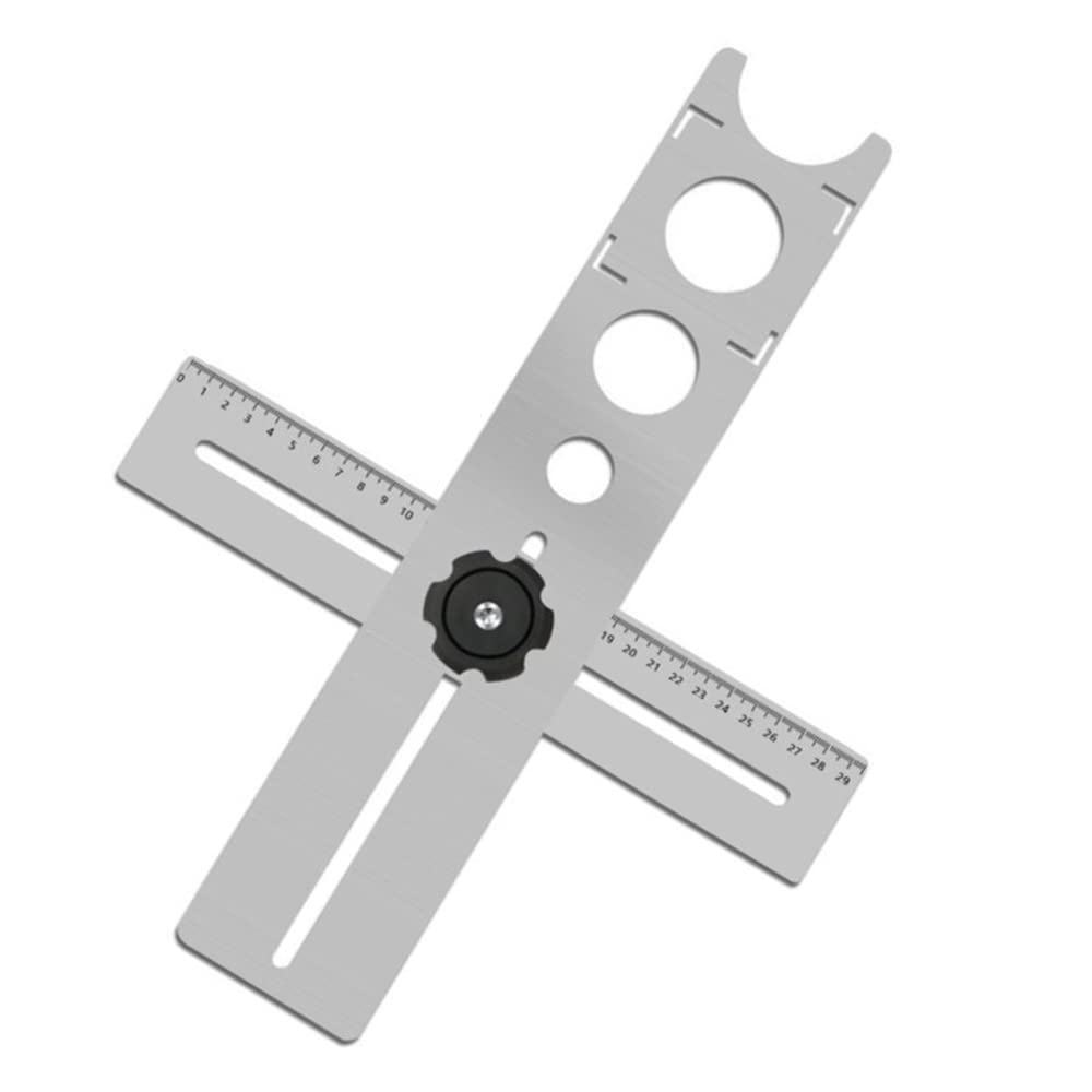 DDARKHORSE Universal Multi-Function Measuring Tool - Ceramic Tile Hole Locator & Angle Finder with Stainless Steel Ruler for Precise Tile Installation, Wall Drilling and DIY Home Improvement Projects