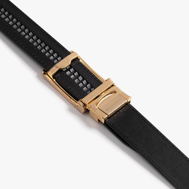 Premium Onyx Black Full Grain Leather Belt for Men - Durable & Stylish Dress or Casual Belt for Work, Office & Everyday Wear