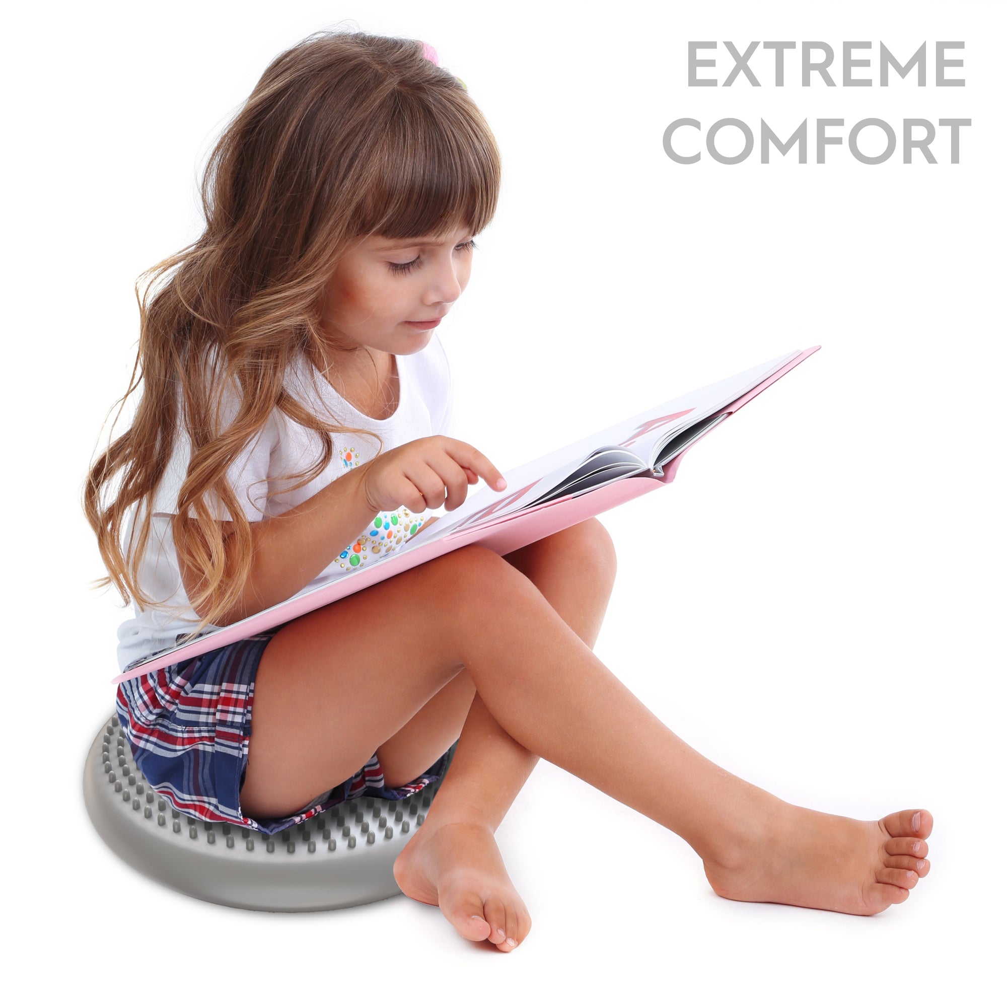 Bouncyband Little Wiggle Sensory Seat Cushion for Kids - Silver | ADHD & Autism Sensory Tool for Classroom, Office & Home Use