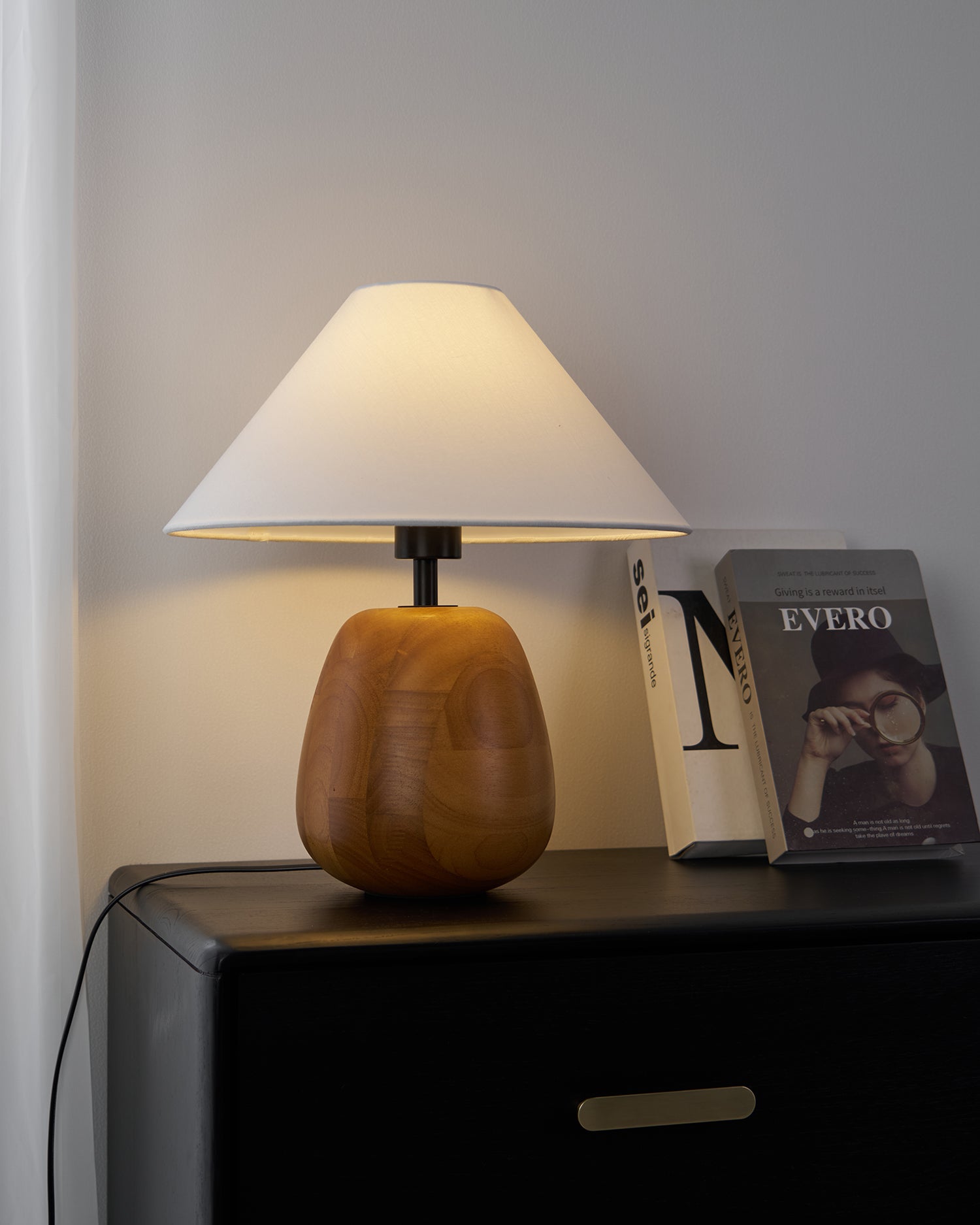 Stylish Irving Wood Table Lamp - Modern Home & Office Decor - Perfect for Bedroom, Living Room, and Workspace Lighting
