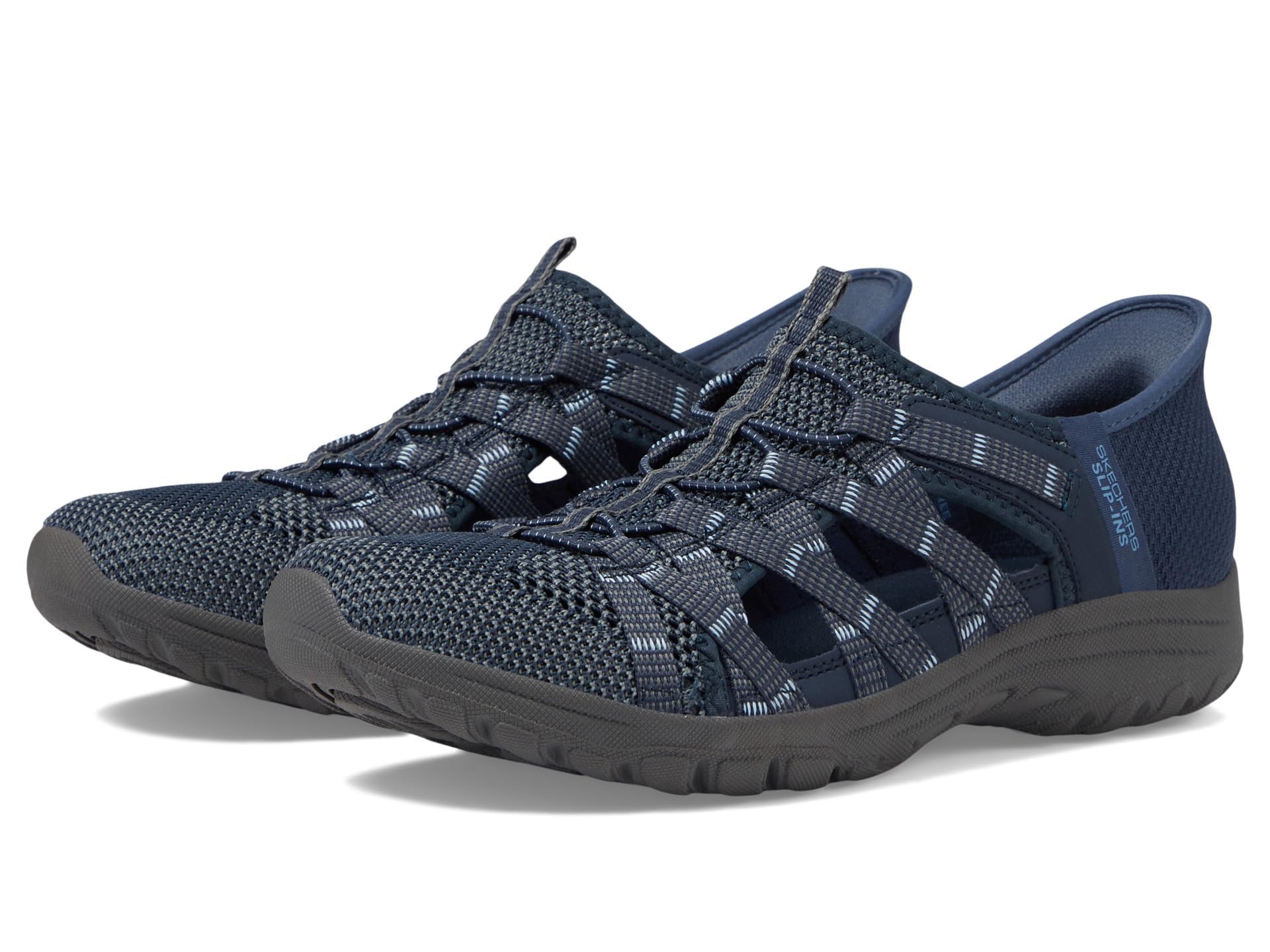 Skechers Women's Slip-Ins Reggae Fest 2.0 Sneakers - Comfortable Casual Shoes in Neap Tide Gray | Perfect for Walking, Travel & Everyday Wear
