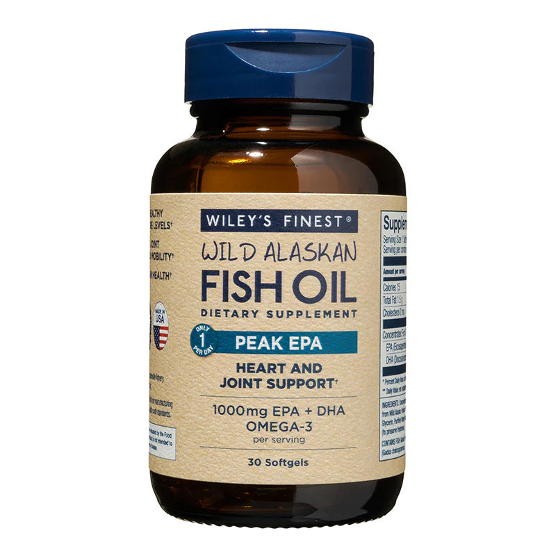 Premium Wild Alaskan Fish Oil with High EPA & DHA - Supports Heart, Brain & Joint Health - Omega-3 Supplement for Adults & Kids - Great for Daily Wellness & Active Lifestyles