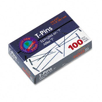 Advantus T-Pins 1.5 Inch - Pack of 30 (100/Box) - Rust-Resistant Stainless Steel for Sewing, Quilting & Fabric Projects - Perfect for Upholstery, Crafts & Display Boards