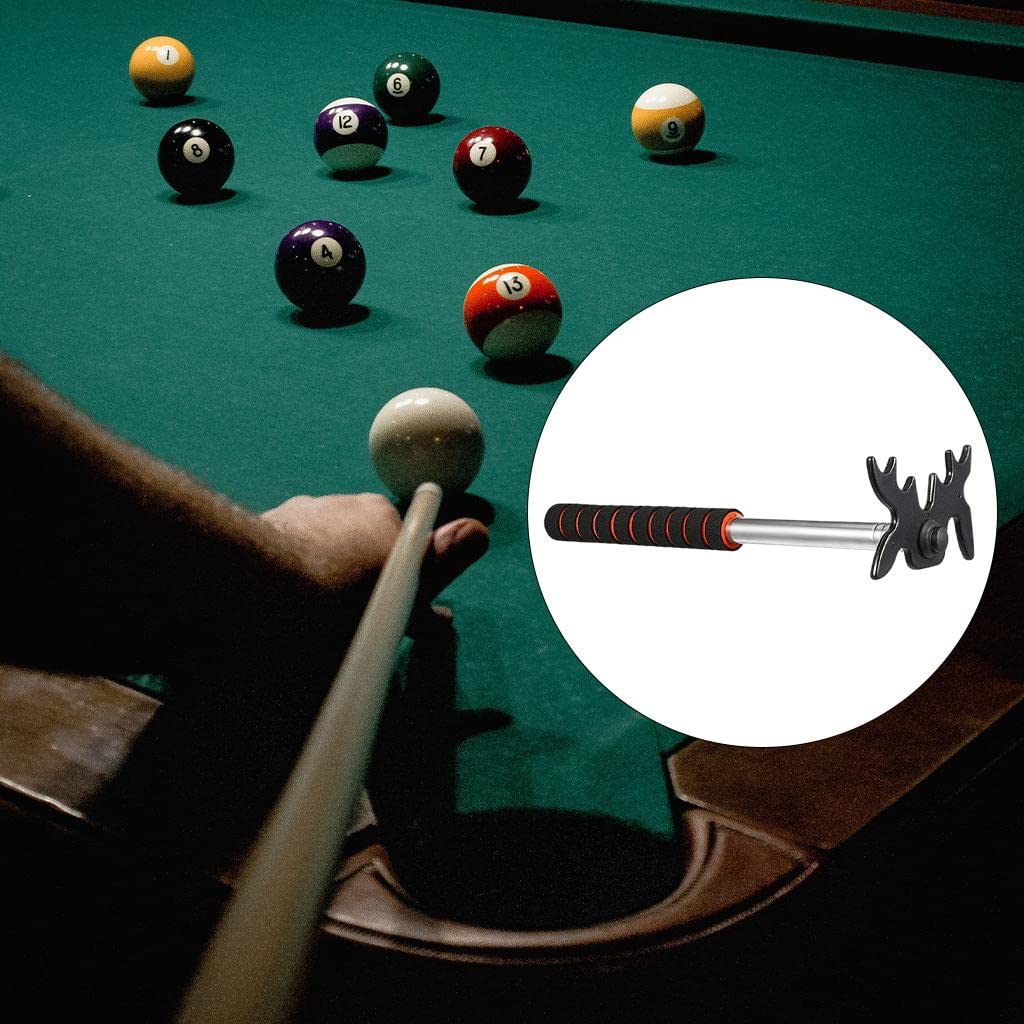 Retractable Pool Cue Stick with Removable Metal Bridge Head - Portable Billiards Accessory for Professional & Home Game Rooms, Bars, and Recreation Centers