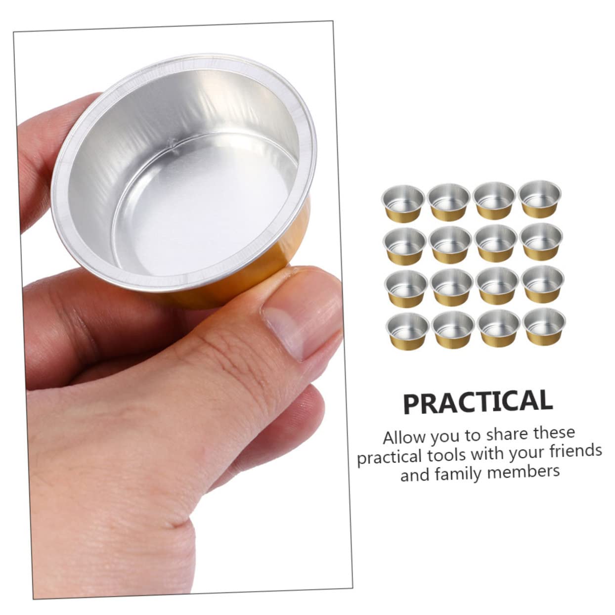 25pcs Golden Aluminum Foil Wax Melting Bowls for Wax Warmers - Mini Scented Wax Containers, Wax Warmer Bowls & Waxing Supplies - Perfect for Aromatherapy, Home Spa & DIY Candle Making