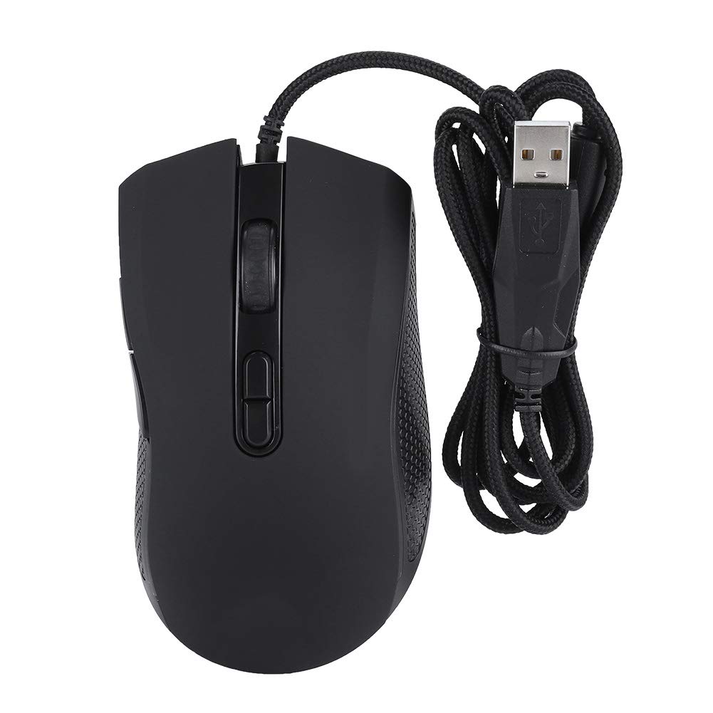 Yoidesu HXSJ A869 Wired Gaming Mouse - 7 Color LED Backlit, Adjustable DPI (1200/1600/2400/3200), Ergonomic Design for PC & Laptop - Perfect for FPS, MOBA & MMO Gaming
