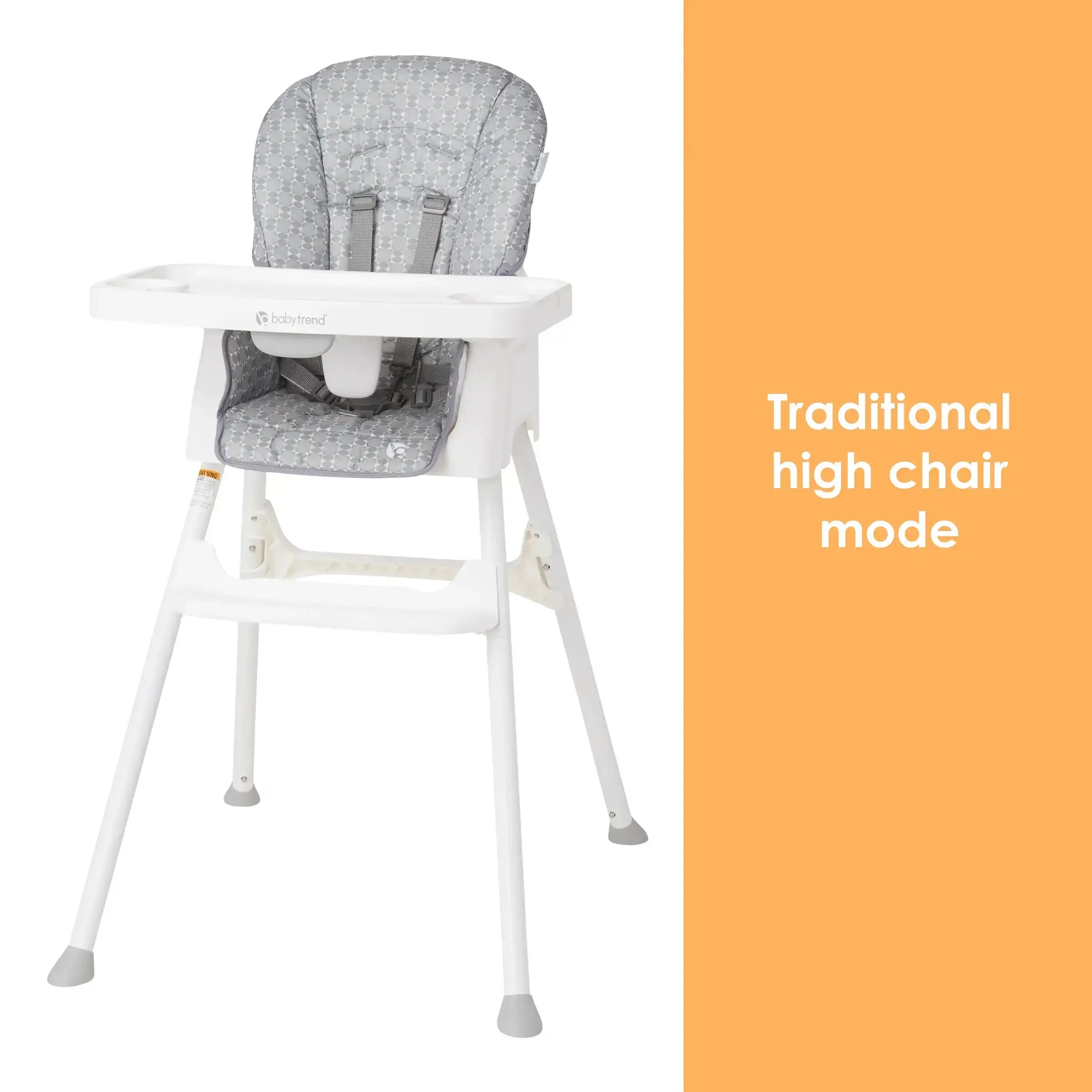 Adapt 4-in-1 Convertible High Chair to Toddler Chair - Retro Grey (Meijer Exclusive) - Perfect for Dining, Playtime & Learning Activities