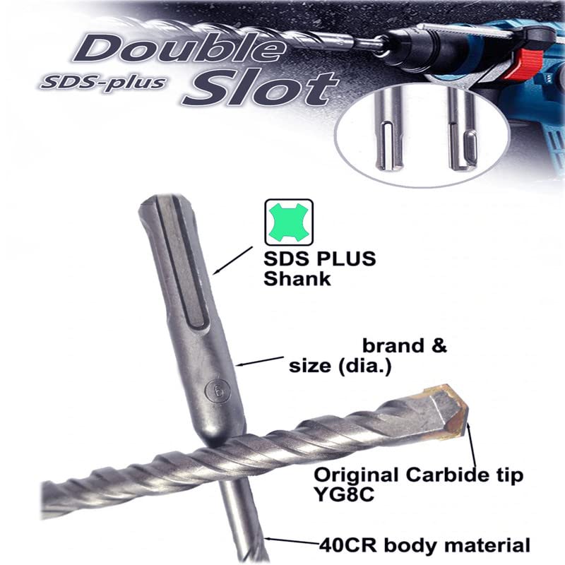 SDS Plus Hammer Drill Bit Set - 10-Piece 3/4