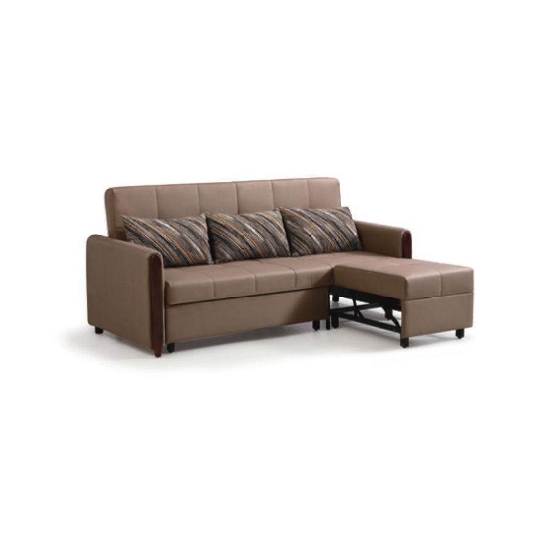 Marvin Faux Leather Convertible Sofa Bed - Modern Sleeper Sofa with Storage for Small Spaces | Perfect for Apartments, Guest Rooms & Home Offices