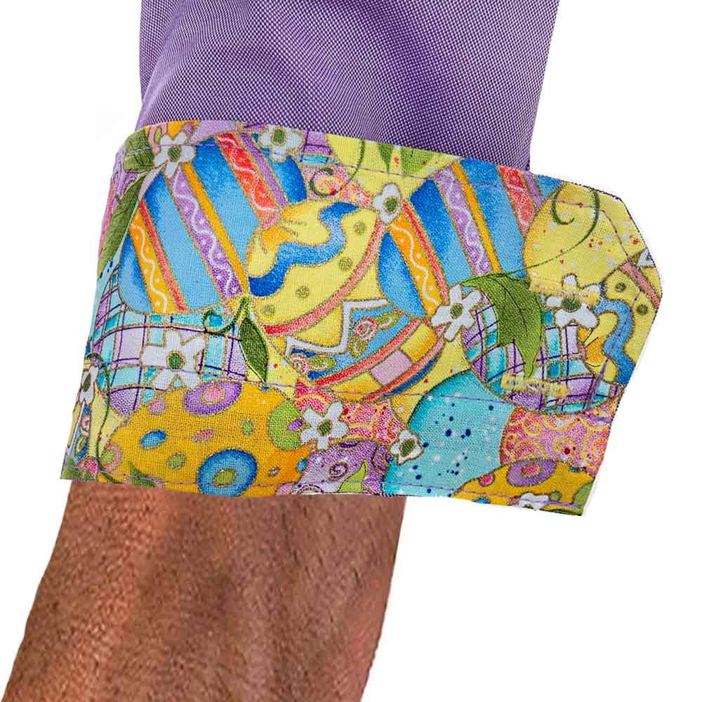 Easter Dress Shirts for Men - Stylish Button Down Shirts with Easter Egg Cuff Designs | Perfect for Easter Sunday Church, Family Gatherings & Spring Celebrations