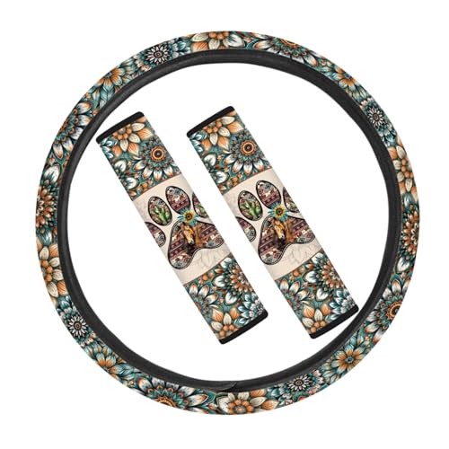 Tribal Style Floral Dog Paw Horse