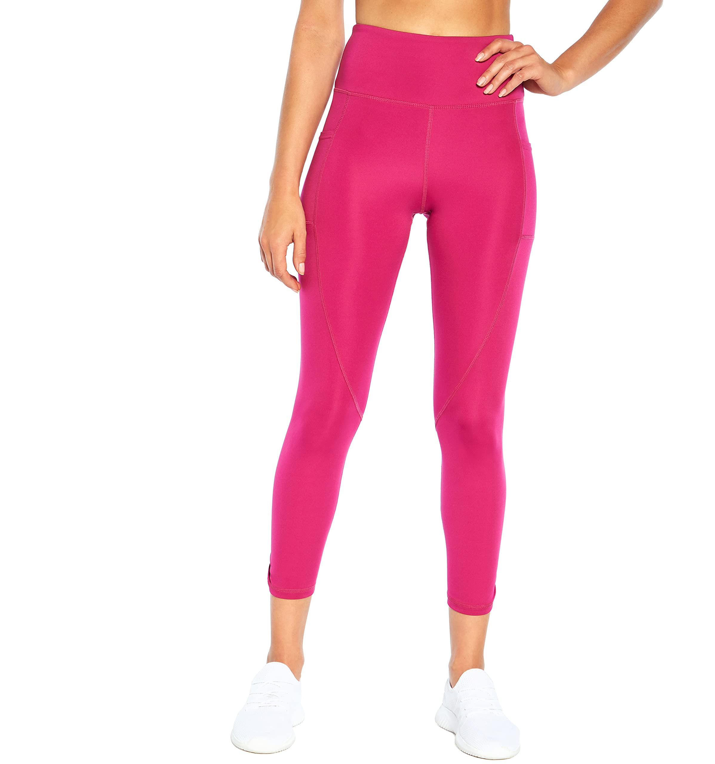 Bally Total Fitness Women's High Waist Bow Detail Pocket Leggings - Workout, Yoga, Running & Casual Wear