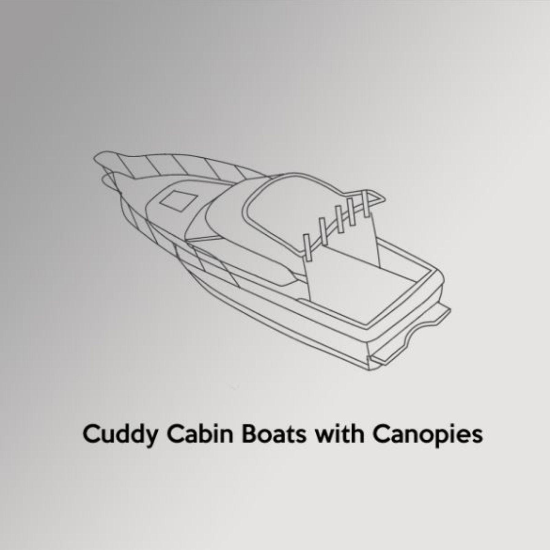 Ocean South Heavy-Duty Jumbo Boat Cover - Waterproof UV Protection for Cabin Boats with Canopies - Perfect for Marine Storage & Outdoor Boat Protection