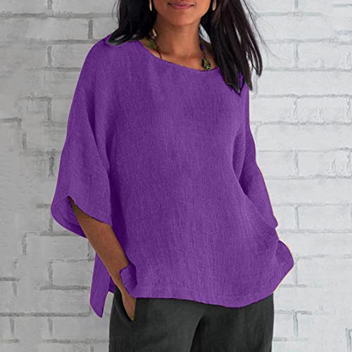 3/4 Sleeve Dark Purple