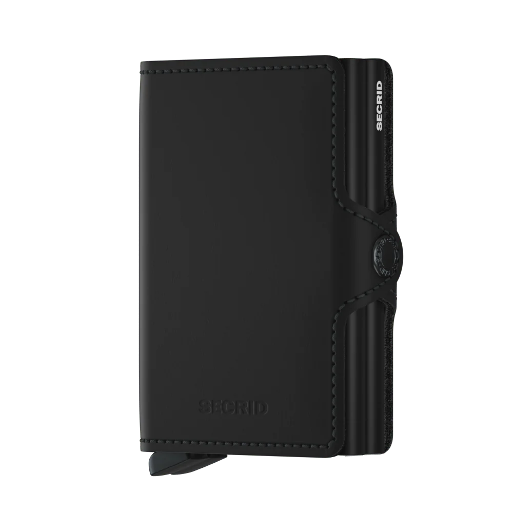 SECRID Twinwallet RFID Blocking Wallet - Matte Black Slim Minimalist Bifold for Men & Women | Travel, Business & Everyday Use