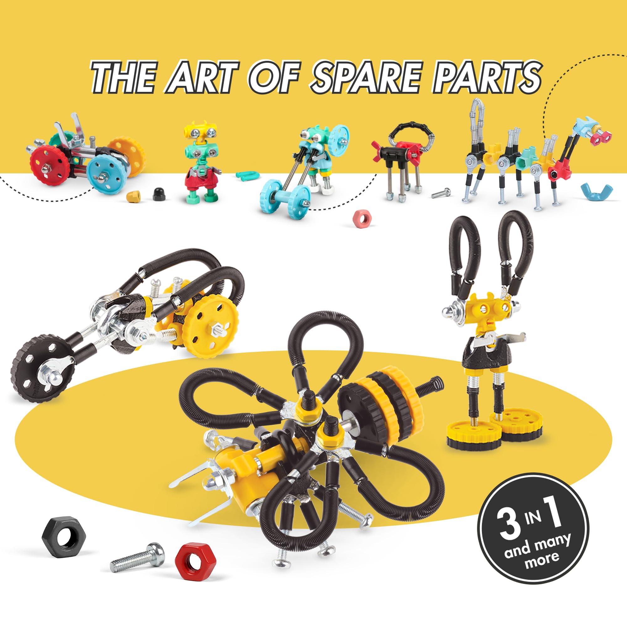 STEM Building Toys for Kids Ages 6-9 | The Off Bits DIY Robot Construction Kit - Educational Engineering Toys for Boys & Girls | Build Your Own Animal Robots | Perfect for Classroom STEM Activities, Birthday Gifts & Creative Play