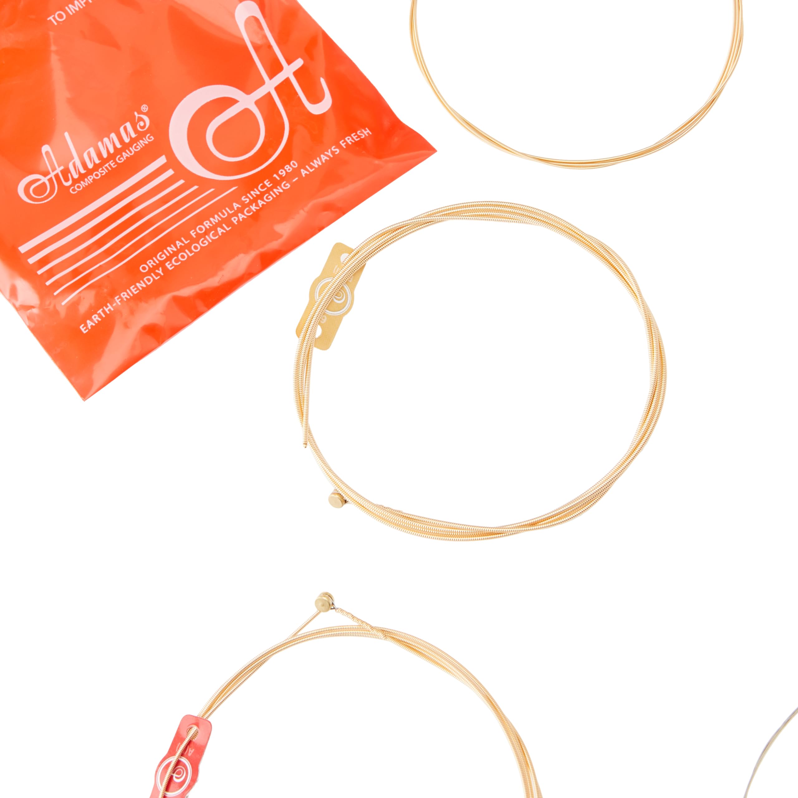 Adamas Phosphor Bronze Acoustic Guitar Strings - Historic Reissue Set of 3 Light .012 (1818-3) | Perfect for Folk, Bluegrass & Fingerstyle Playing