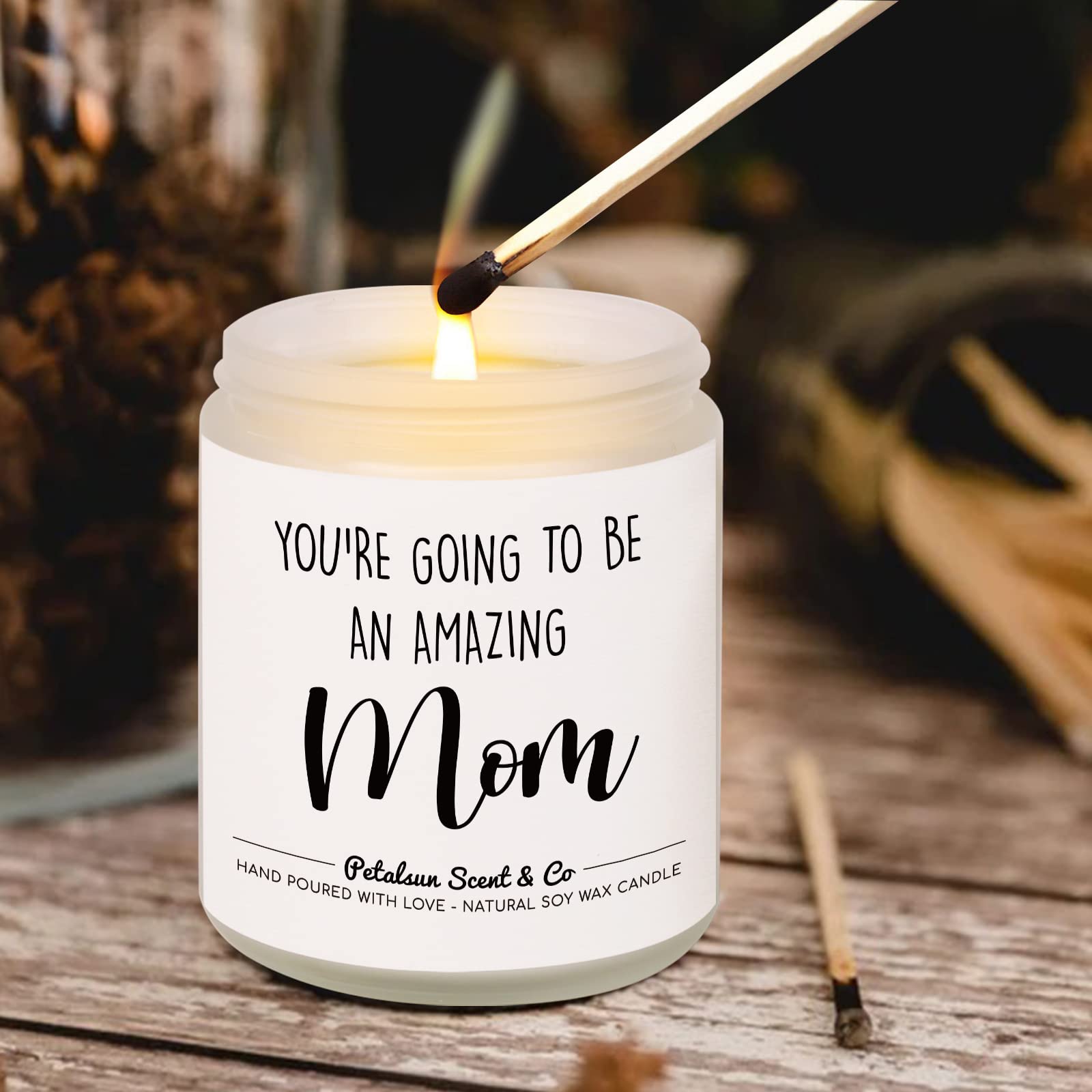 Handmade Lavender Natural Soy Wax Candle for New Moms - Thoughtful Pregnancy Gift for Expecting Mothers, Baby Shower Present & Relaxing Aromatherapy for Nursery & Home Decor