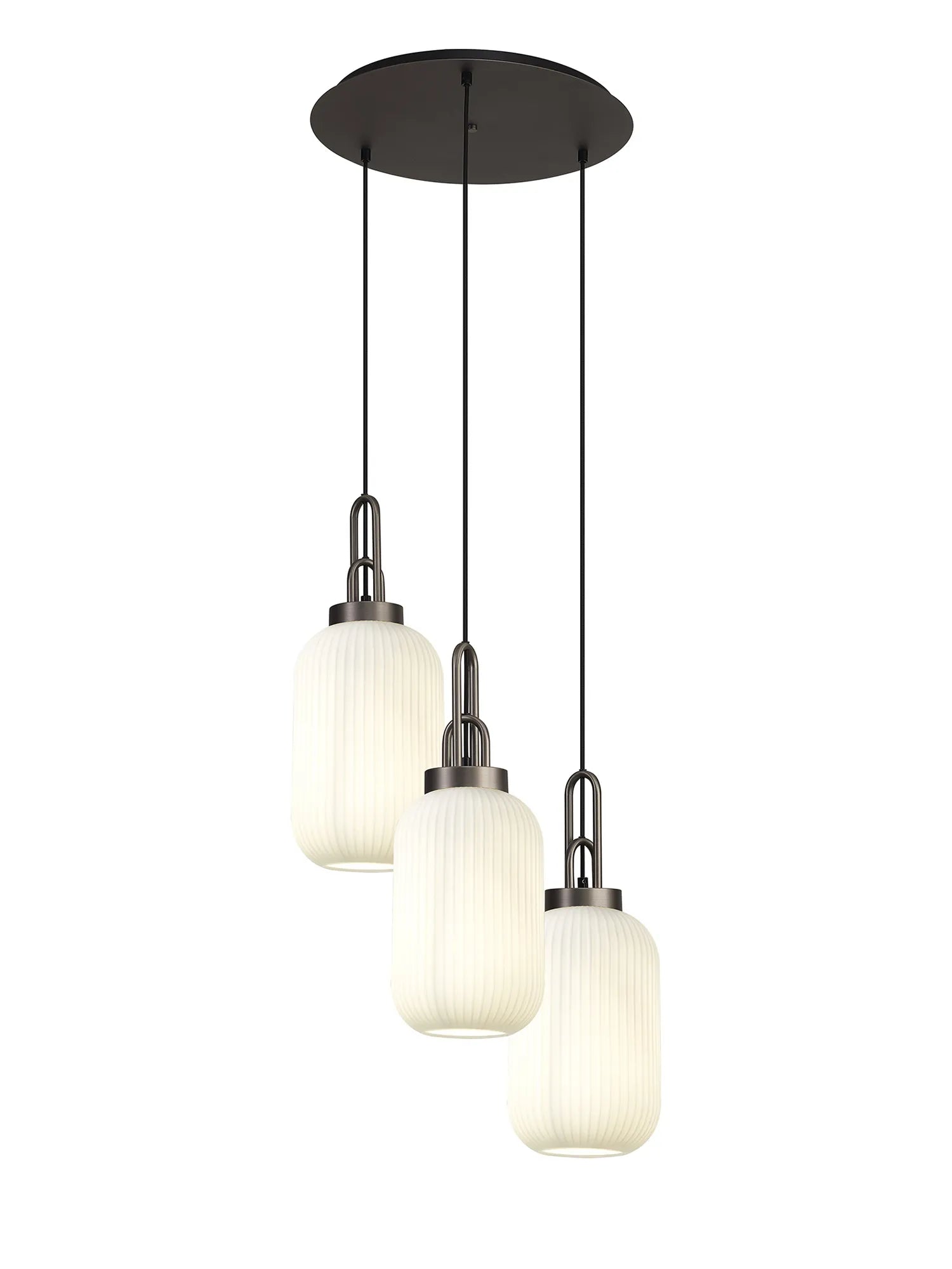 Stylish Cadiz 3-Light Cluster Pendant - Modern Ceiling Lighting Fixture for Dining Room, Kitchen Island & Living Room Decor