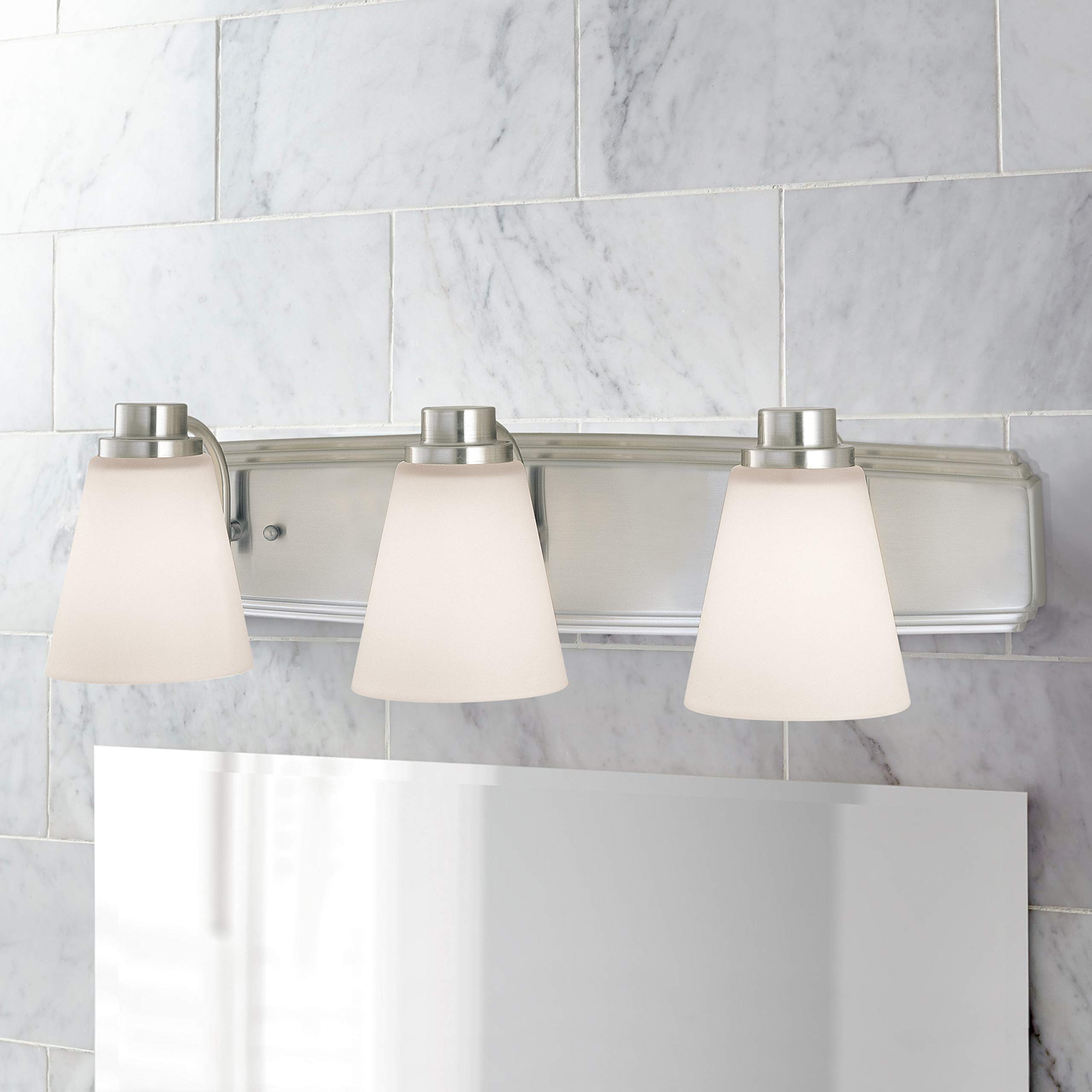 3-Light Bathroom Vanity Light Fixture - Modern LED Wall Sconce for Bathroom Mirror Lighting, Bedroom & Powder Room Decor
