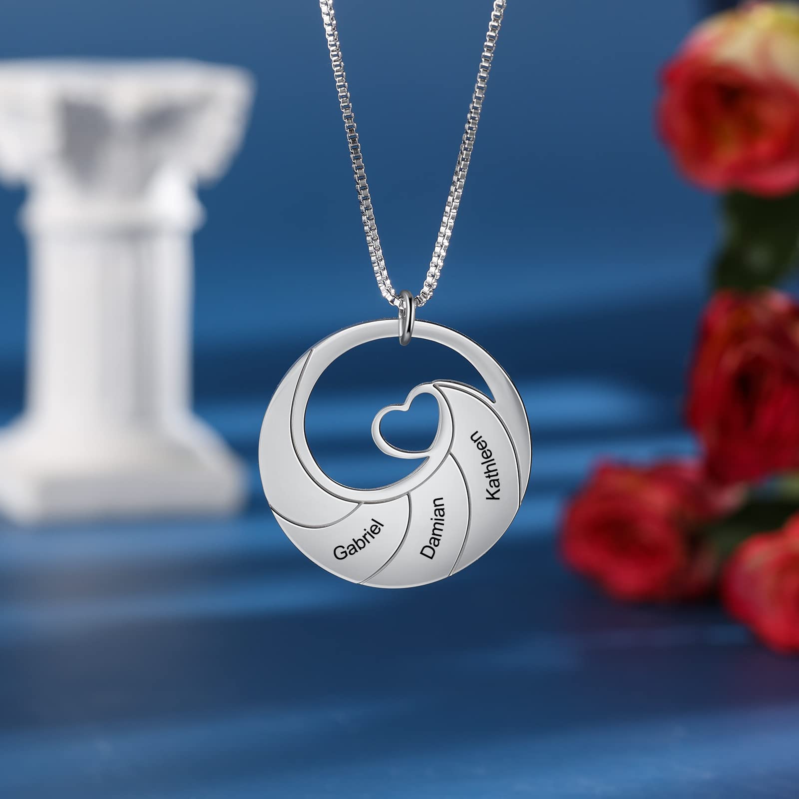 Personalized Mother Necklace for Women - Custom 3-5 Name Engraved Charm Jewelry for Mom, BFF, Girlfriend | Heartfelt Gift for Birthday, Anniversary & Mother's Day | Perfect for Everyday Wear & Special Occasions
