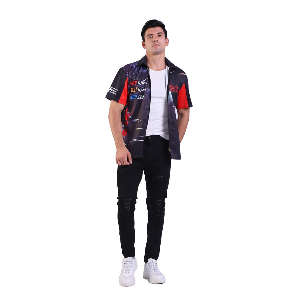 CUESOUL Men's & Women's Short Sleeve Casual Shirts - Breathable Athletic Dart Shirts for Professional Players | Perfect for Dart Tournaments, Practice & Outdoor Sports Activities