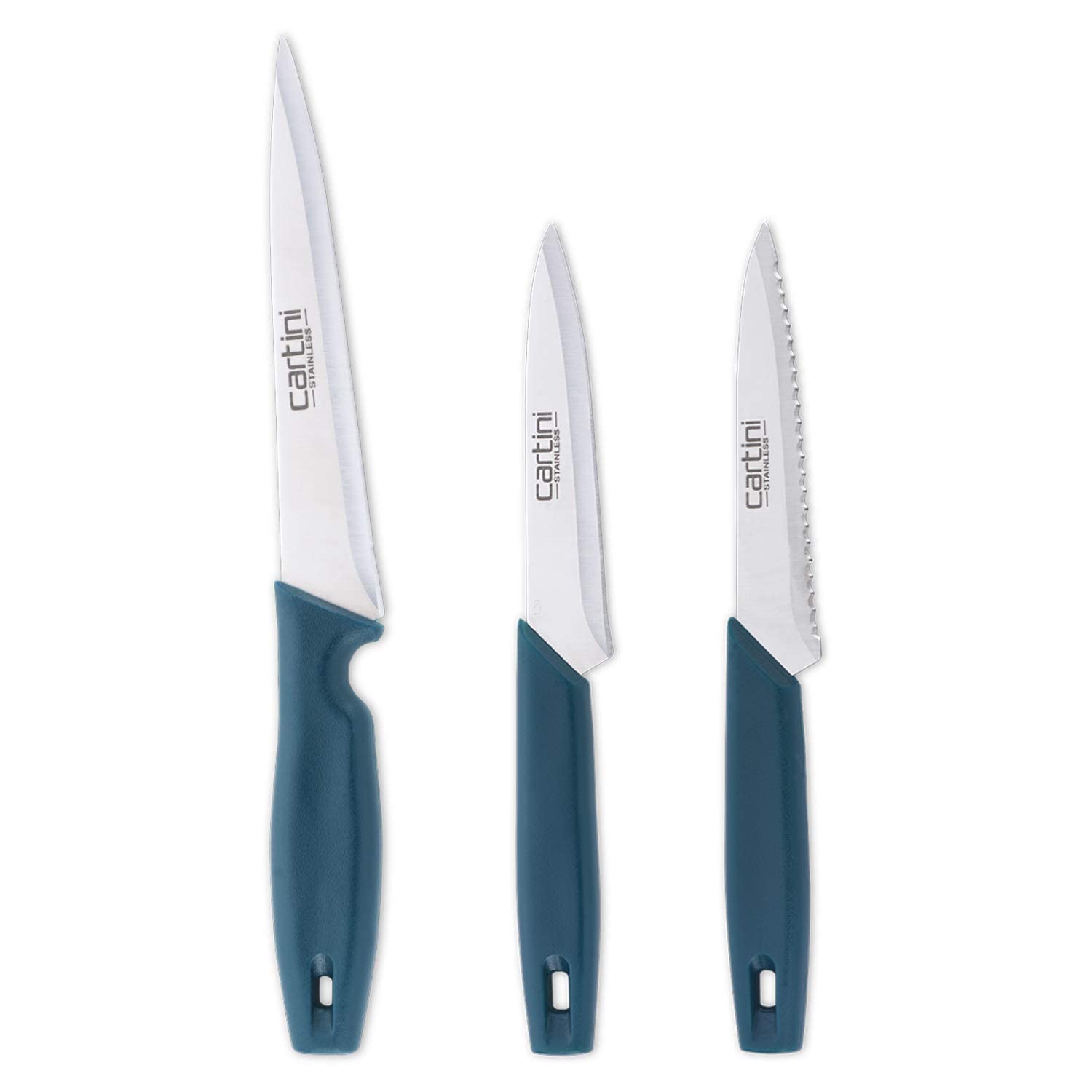 Premium Godrej Cartini Stainless Steel Kitchen Knife Set - 6-Piece Multicolor Chef Knives for Cooking, Slicing & Dicing - Perfect for Home Chefs & Professional Kitchens