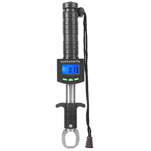 Professional Stainless Steel Fish Lip Grabber & Digital Scale - Heavy Duty Fishing Grip Pliers with Electronic Weight Measurement - Perfect for Catch Weighing, Bass Fishing, and Outdoor Angling Accessories