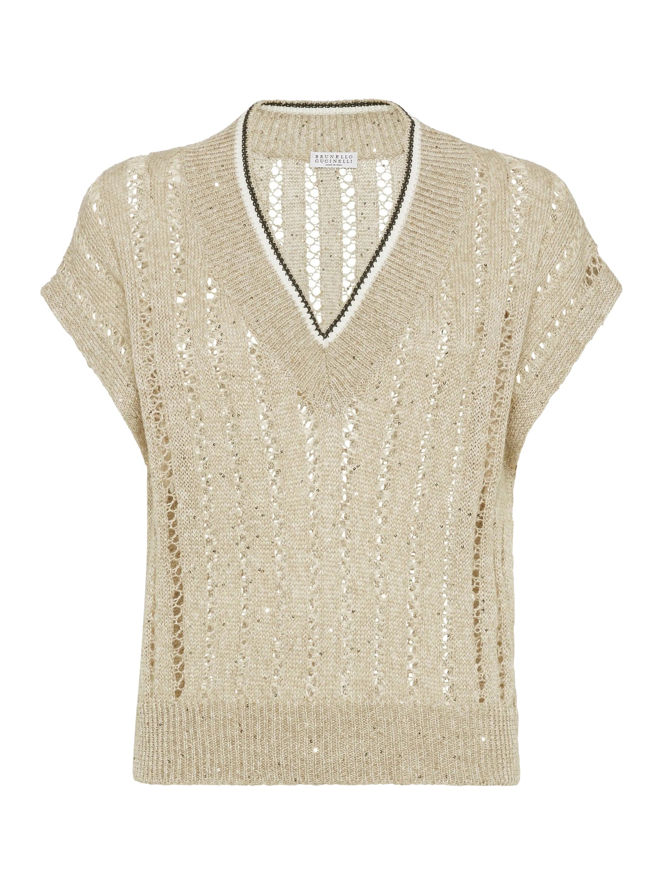 DAZZLING Women's Linen Blend Ribbed Net Vest Top - Breathable Summer Layering Piece for Beach, Party & Casual Outfits