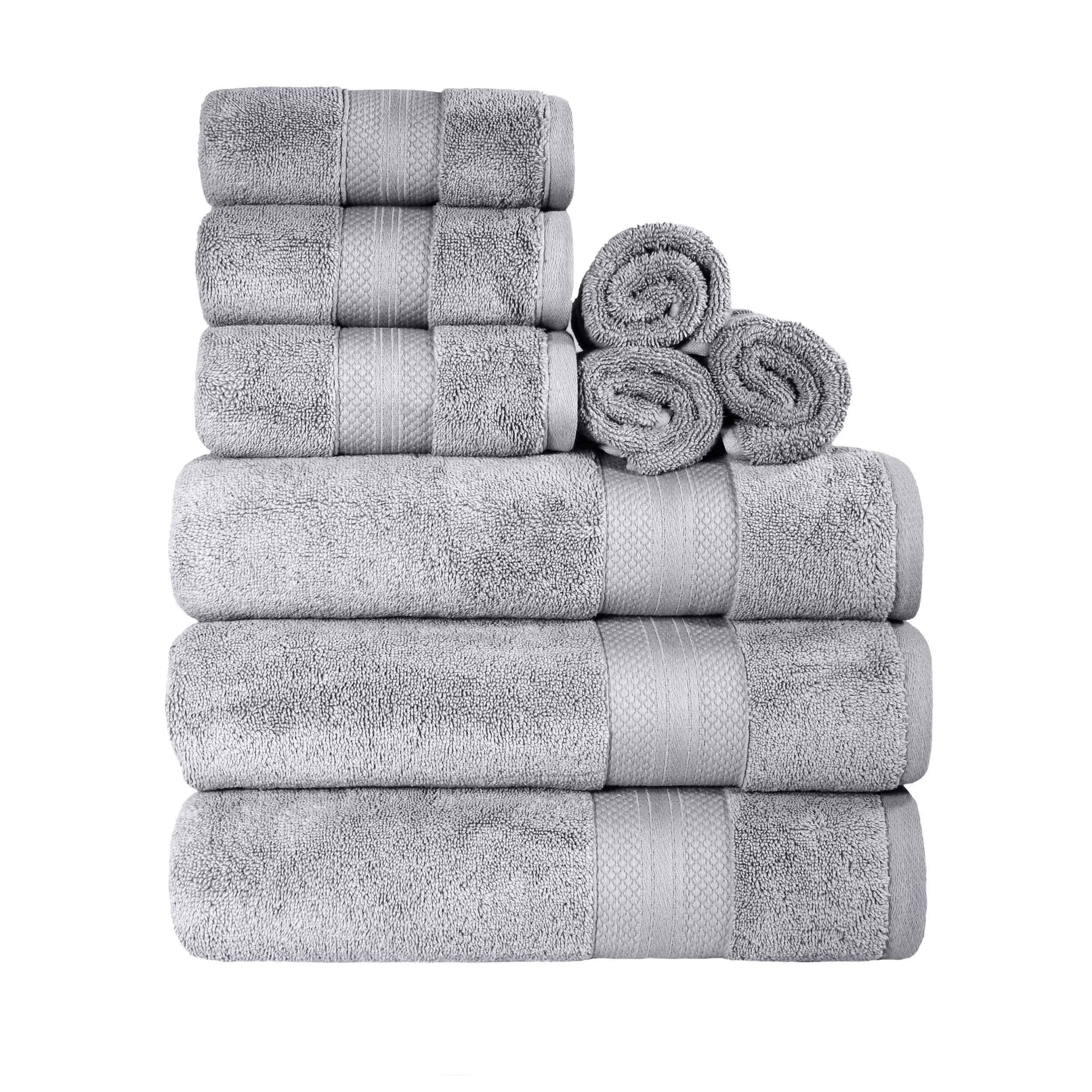 Premium 9-Piece Turkish Cotton Towel Set - Ultra Soft, Highly Absorbent Bath & Beach Towels for Spa, Pool, Gym & Luxury Home Use