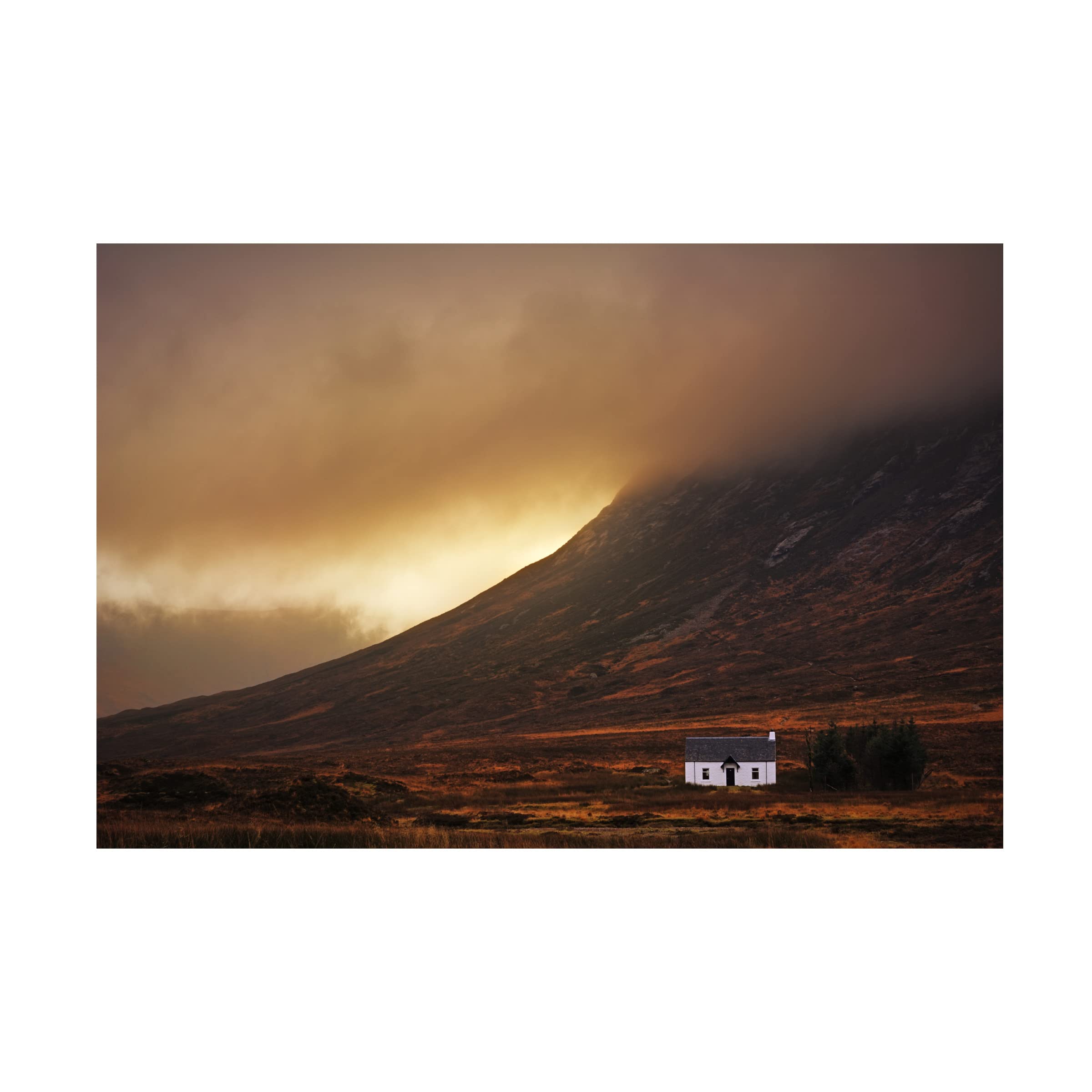 Trademark Fine Art 'Good Morning Glencoe' Canvas Wall Art Print by Milos Lach - Scottish Highland Landscape Painting for Living Room, Bedroom & Office Decor