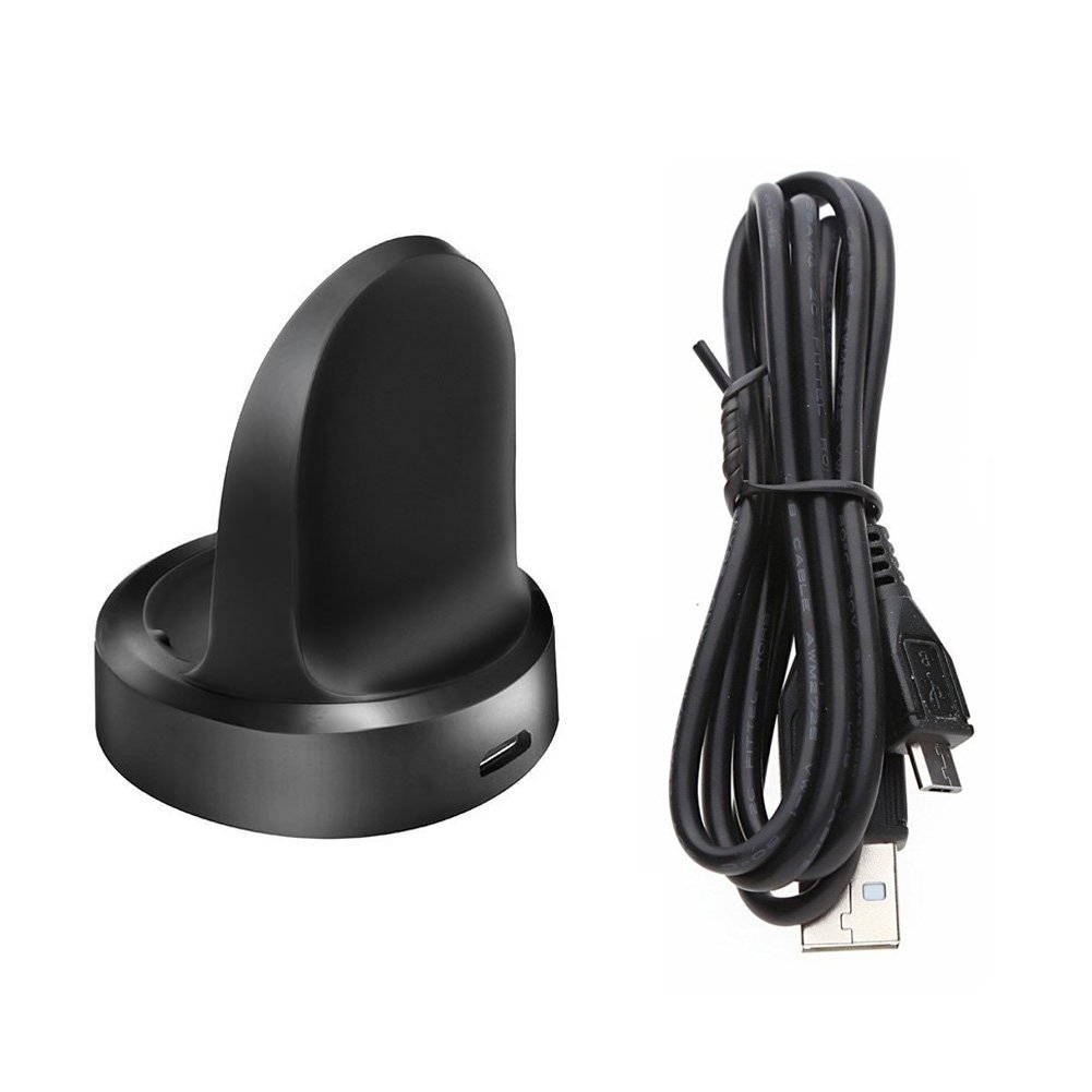 Emilydeals Samsung Gear S2 Charger Dock - Replacement Charging Cradle with USB Cable for Gear S2 & Gear S2 Classic Smartwatch - Perfect for Home, Office & Travel Use