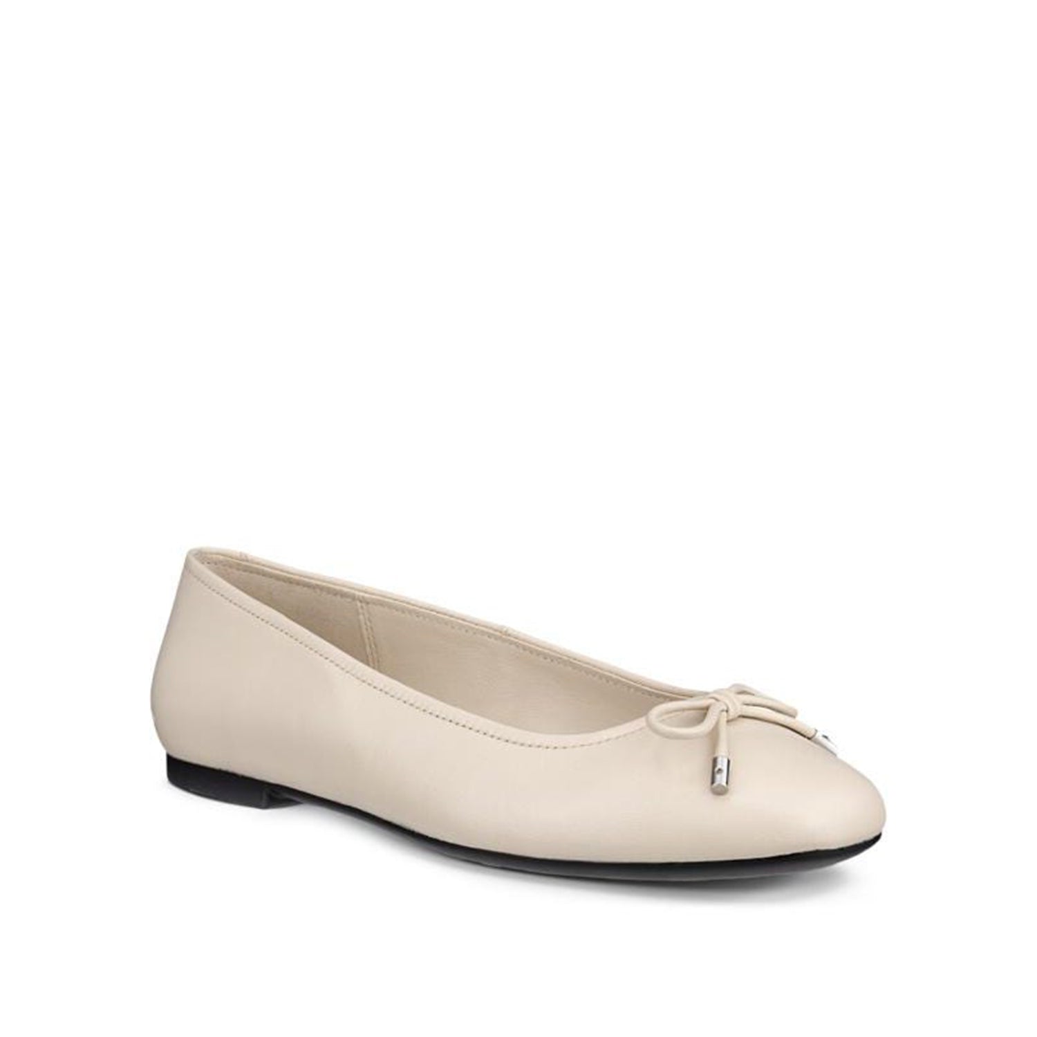 ECCO Women's Margot Ballerina Flat Shoes with Bow Detail in Limestone - Comfortable & Stylish for Work, Office & Casual Wear