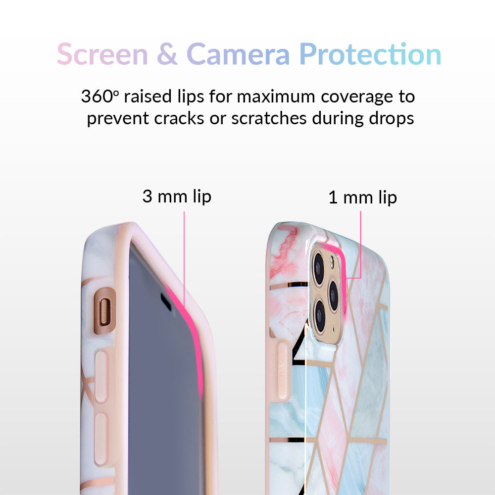 Stylish Geometric Marble iPhone Case - Trendy Protective Cover for iPhone 13/14/15 Pro Max - Perfect for Everyday Use, Travel & Fashion Accessories