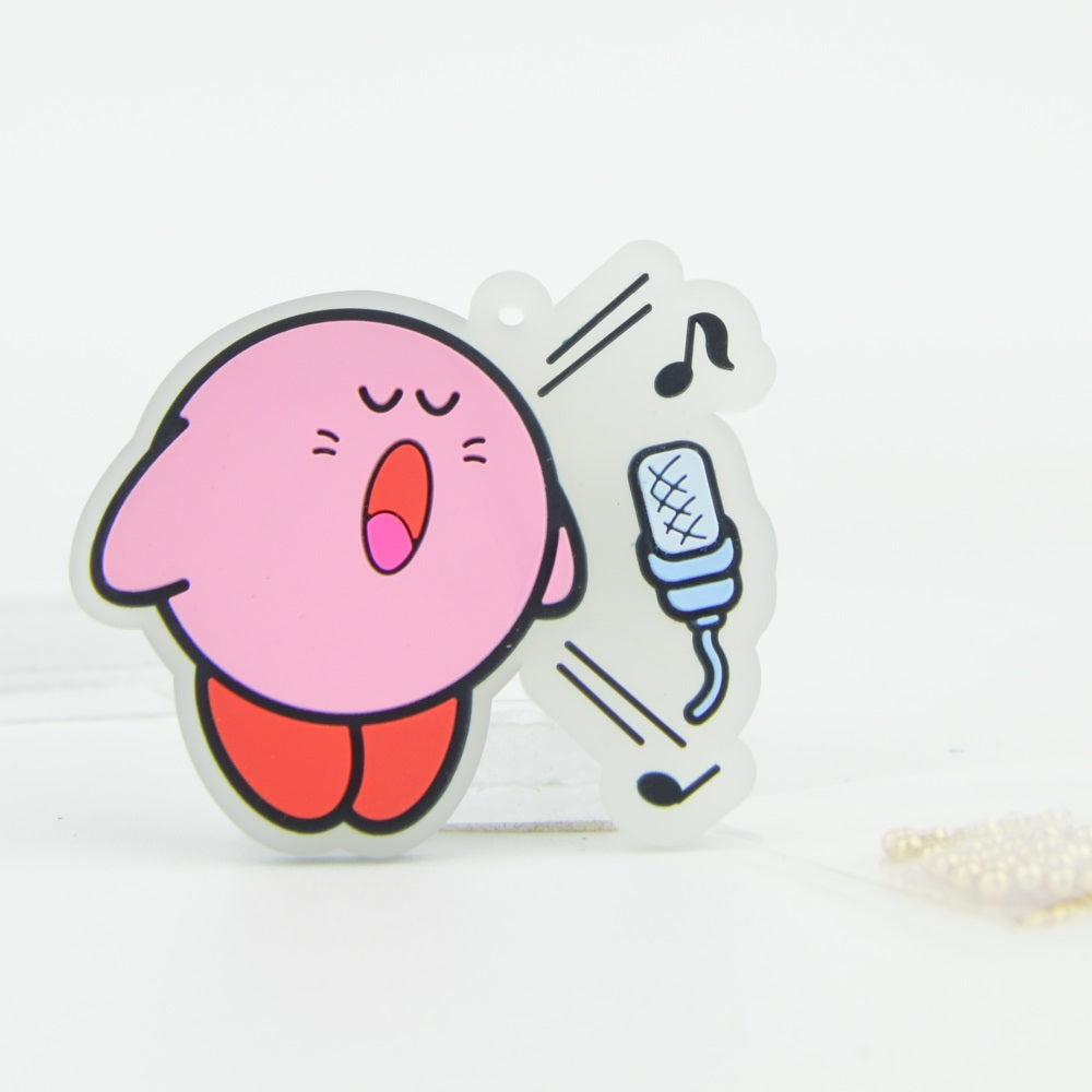 Nintendo Kirby Adventure Rubber Mascot Keychain - Cute Collectible Ensky Keyring for Nintendo Fans | Perfect for Backpacks, Key Rings & Gamer Gifts