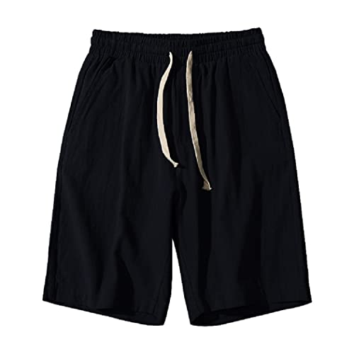 TBA Women's Bermuda Shorts - Knee Length Cotton Lounge & Workout Shorts with Elastic Waist & Pockets | Perfect for Yoga, Gym, Running, Travel & Casual Wear