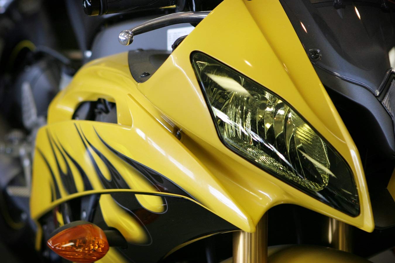 Lamin-x Custom Fit Yellow Headlight Covers for Kawasaki Ninja 300 (2013-2023) - Durable Protective Film for Motorcycle Headlights - Enhance Visibility & Style for Night Riding