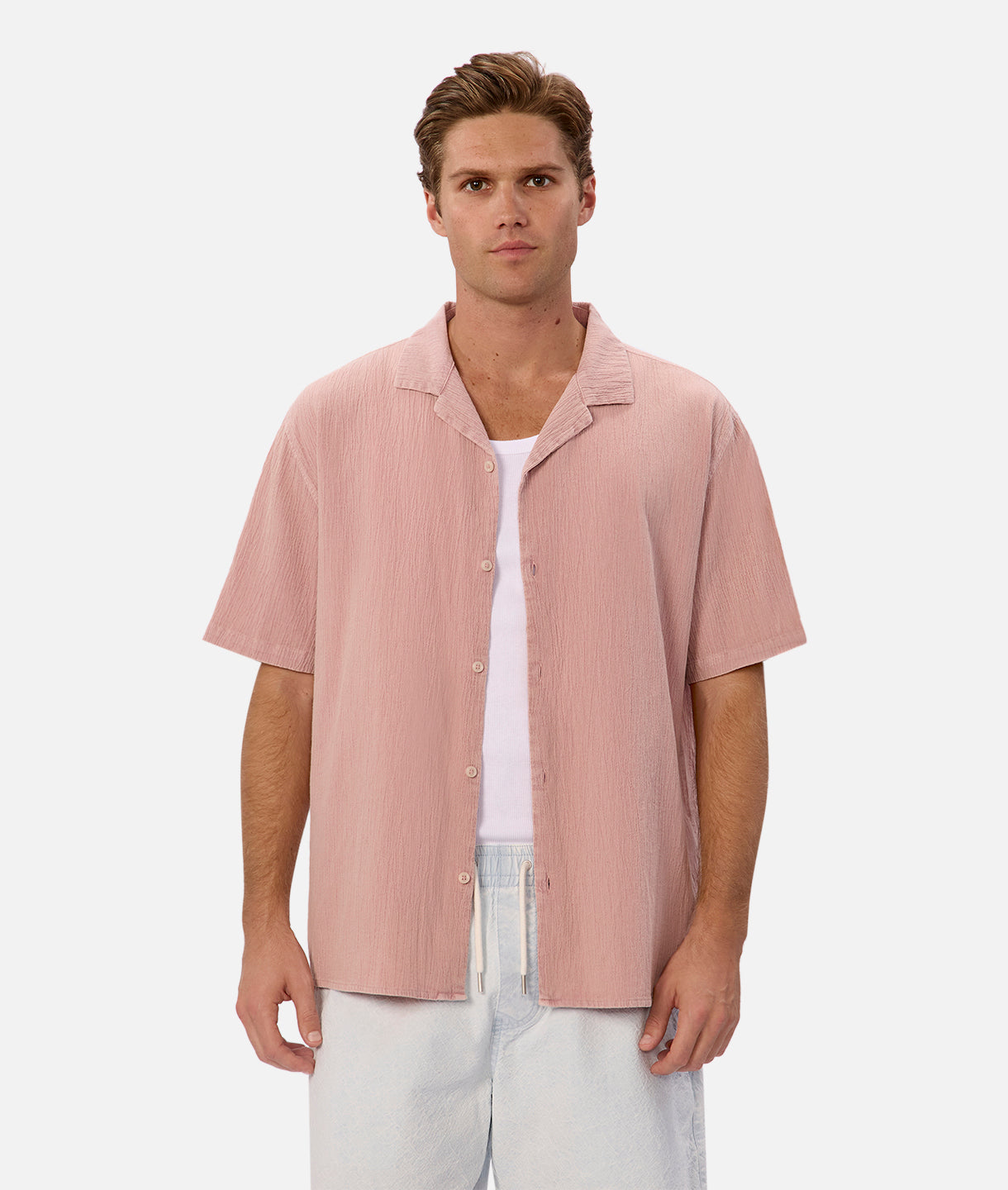 Premium Washed Cotton Short Sleeve Shirt for Men - Musk 24 Collection | Comfortable Casual Wear for Summer Outings & Office Style