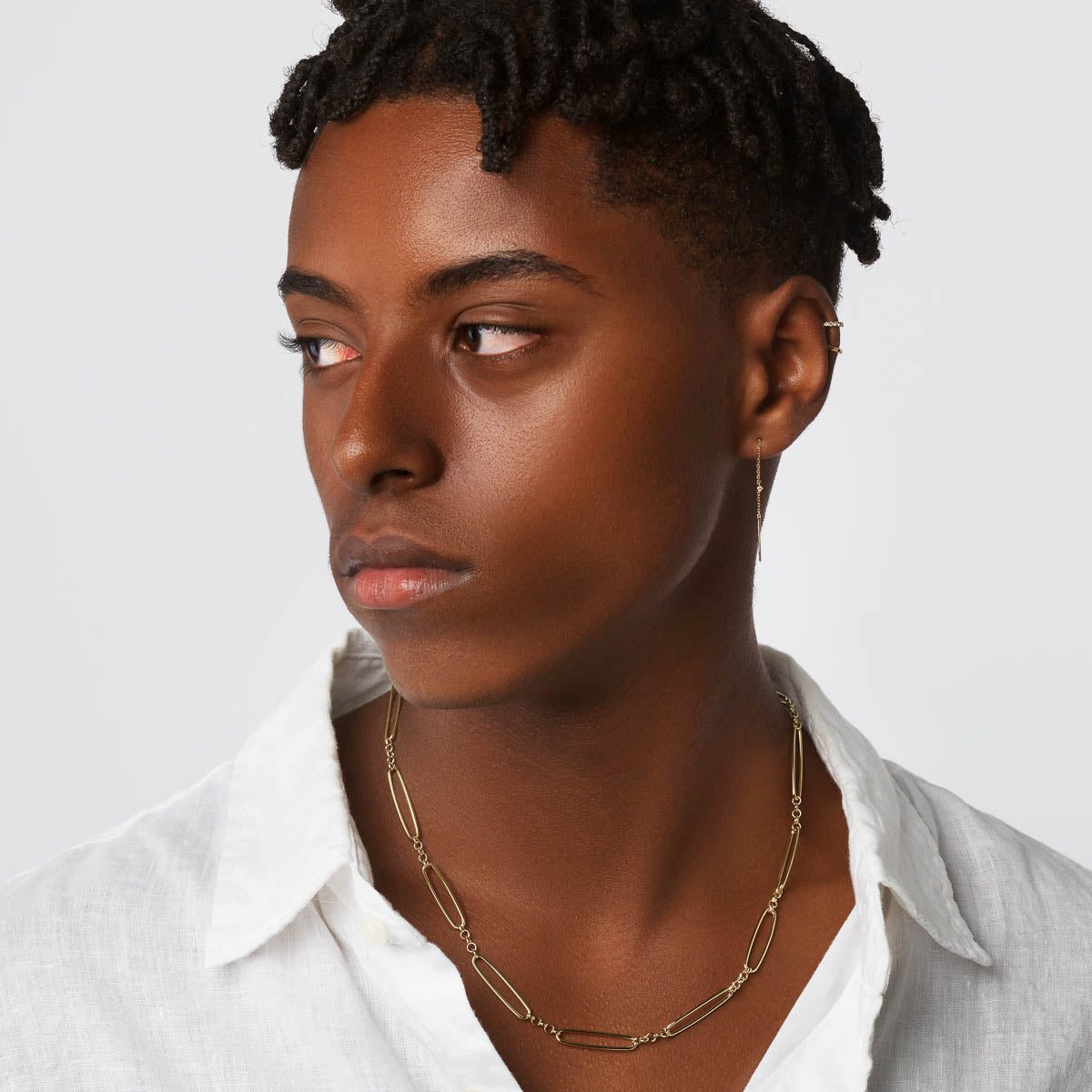 10k Gold Plain Bar Single Ear Cuff - Minimalist Ear Cuff Jewelry for Women - Perfect for Everyday Wear, Parties & Special Occasions