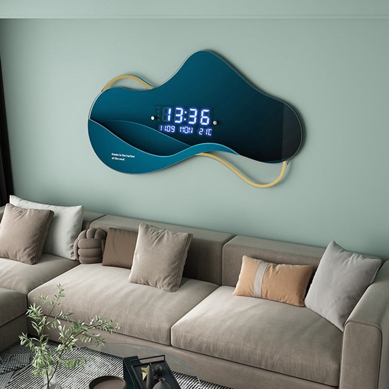 Modern LED Digital Wall Clock with 3D Luminous Display - Large Clear Numbers, Auto-Dimming, Battery/USB Powered - Perfect for Bedroom, Office, Kitchen & Home Decor