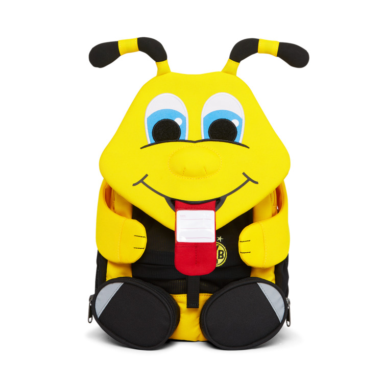 Affenzahn Large Friend BVB Borussia Dortmund Bee Backpack - Durable Kids School Bag for Boys & Girls - Perfect for School, Travel & Sports Fans