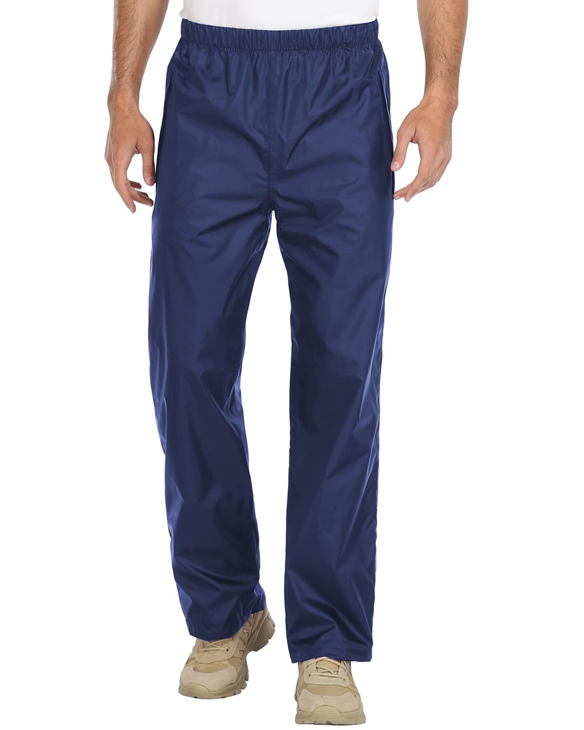 AXESQUIN Men's Waterproof Rain Pants - Lightweight Windproof Hiking & Fishing Gear