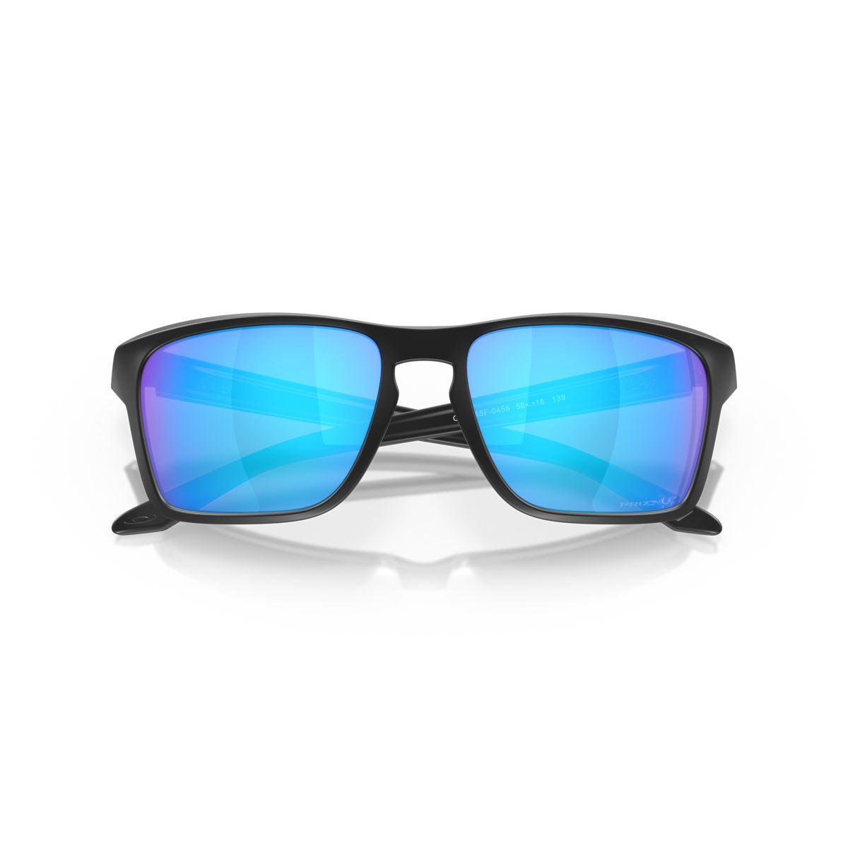 Oakley Sylas Sunglasses Matte Black with Prizm Sapphire Polarized Lenses - Low Bridge Fit (0OO9448F 944804) for Outdoor Sports & Driving
