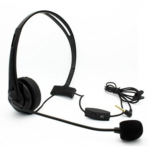 Wired Mono Headphone with Microphone - 3.5mm Single Earbud Headset, Over-The-Ear Design, Hands-Free Call Compatible with Kyocera DuraXV Extreme - Perfect for Construction, Warehouse & Outdoor Work