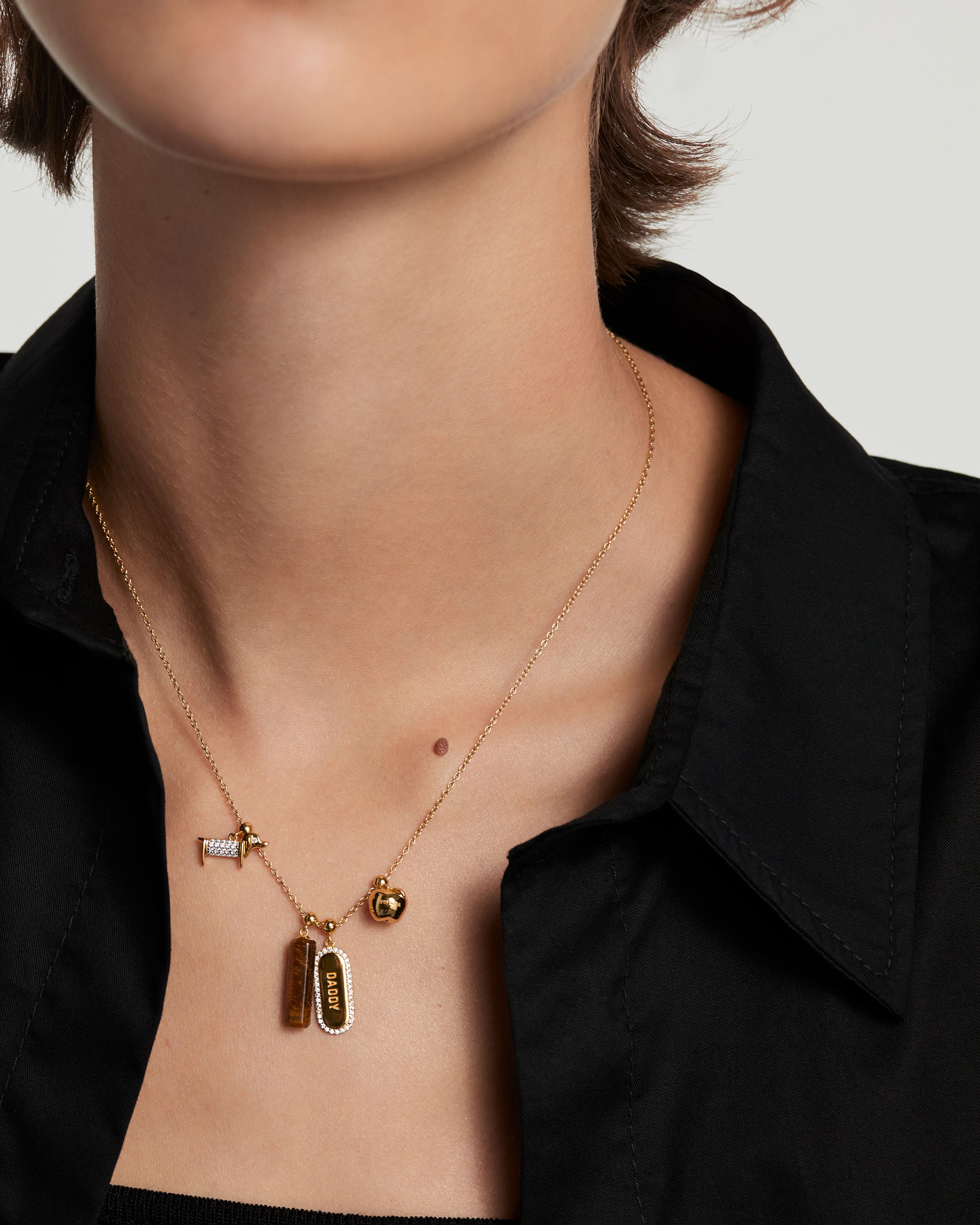 Sparkly Charm Necklace for Dad - Elegant Gift for Father's Day, Birthday & Anniversary - Perfect for Casual Wear & Special Occasions