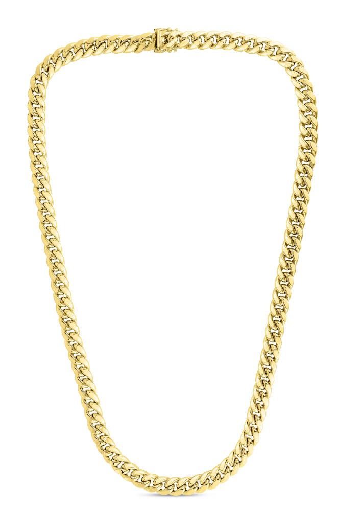 10K Gold 9.1mm Semi-Solid Classic Miami Cuban Link Chain - Perfect for Men's Jewelry, Hip Hop Fashion & Luxury Gifts