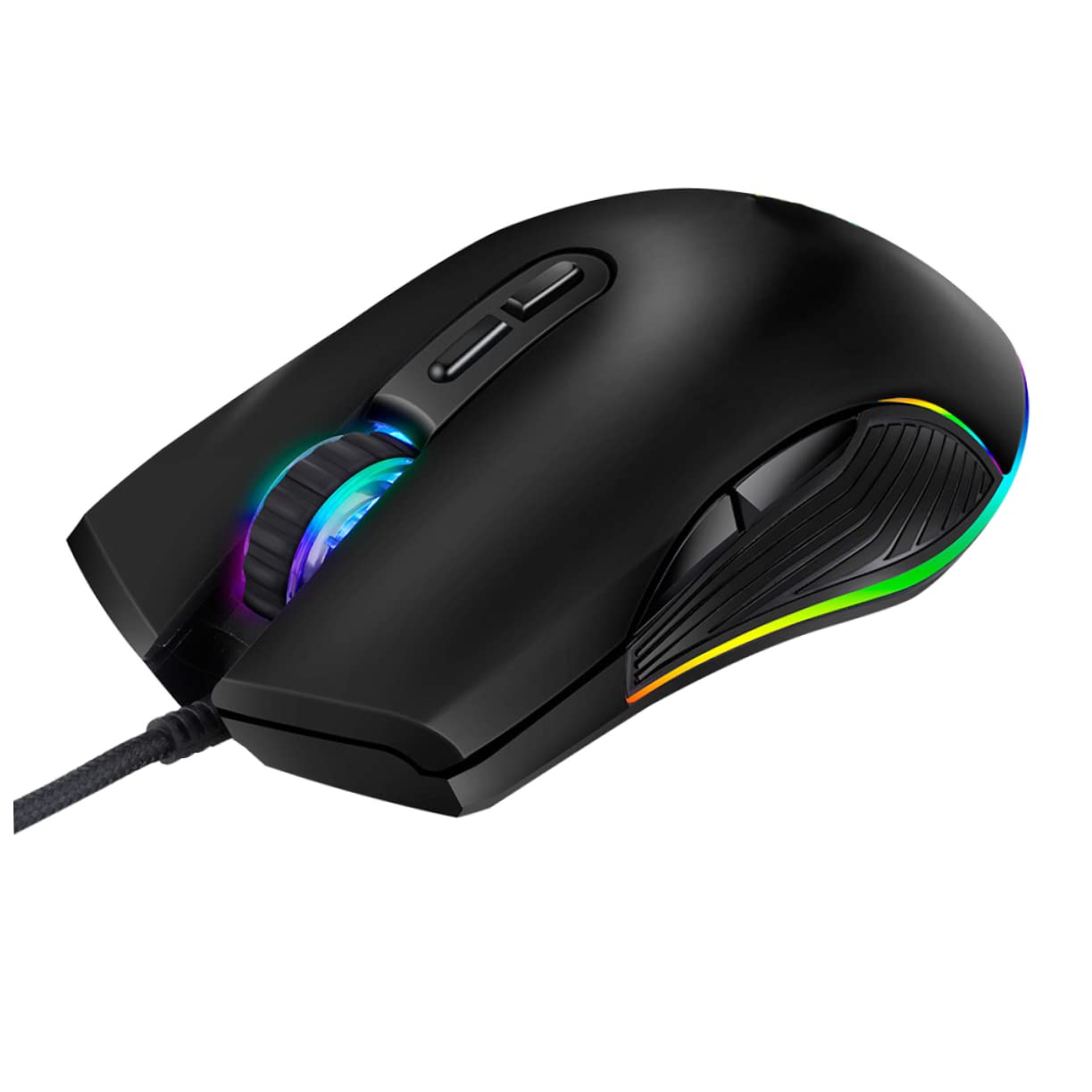 Gadpiparty 2-Pack RGB Gaming Mouse with 7 Buttons & 4 Lighting Modes - Wired Ergonomic PC Gaming Mouse for Laptop & Computer - Perfect for FPS, MMO & Office Work